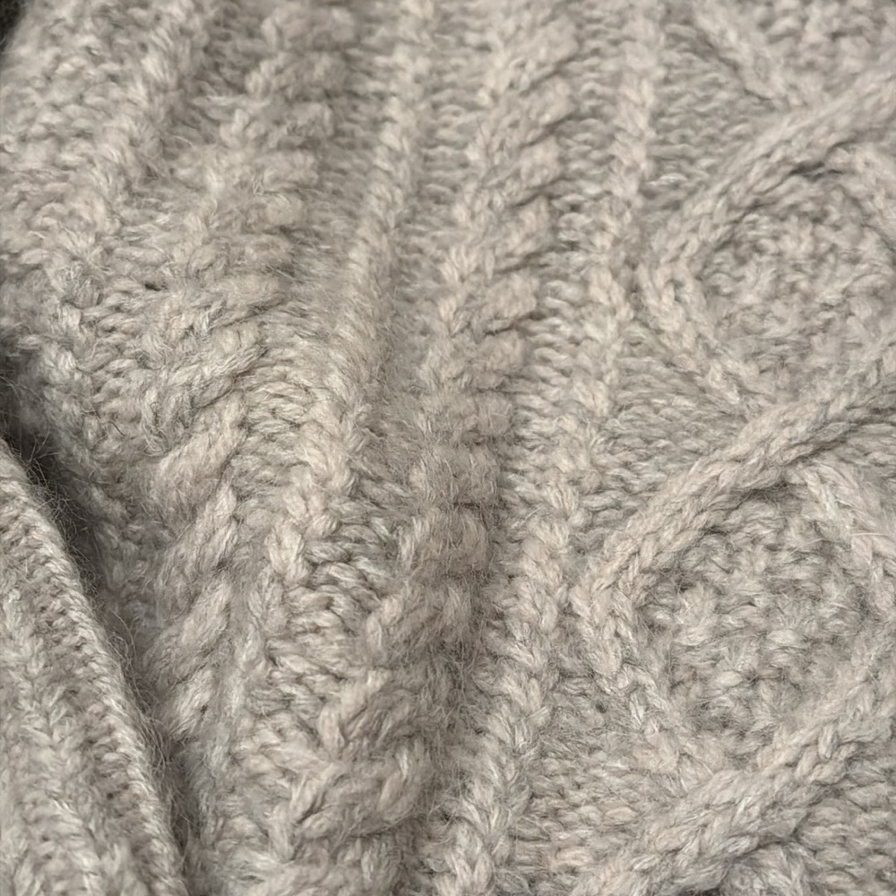 NWT rag & bone Brody Turtleneck Cable Knit Boxy Sweater Wool Angora blend Sz S - Picture 7 of 10